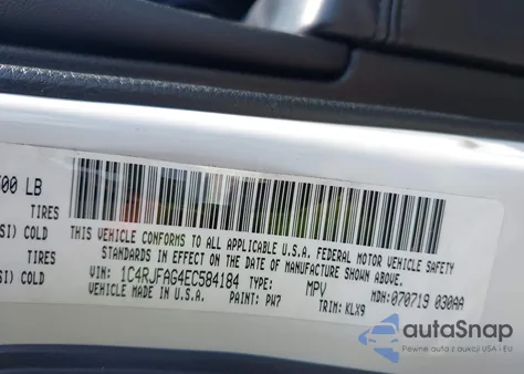 2014 Jeep Grand Cherokee Altitude from USA, damaged, VIN 1C4RJFAG4EC584184